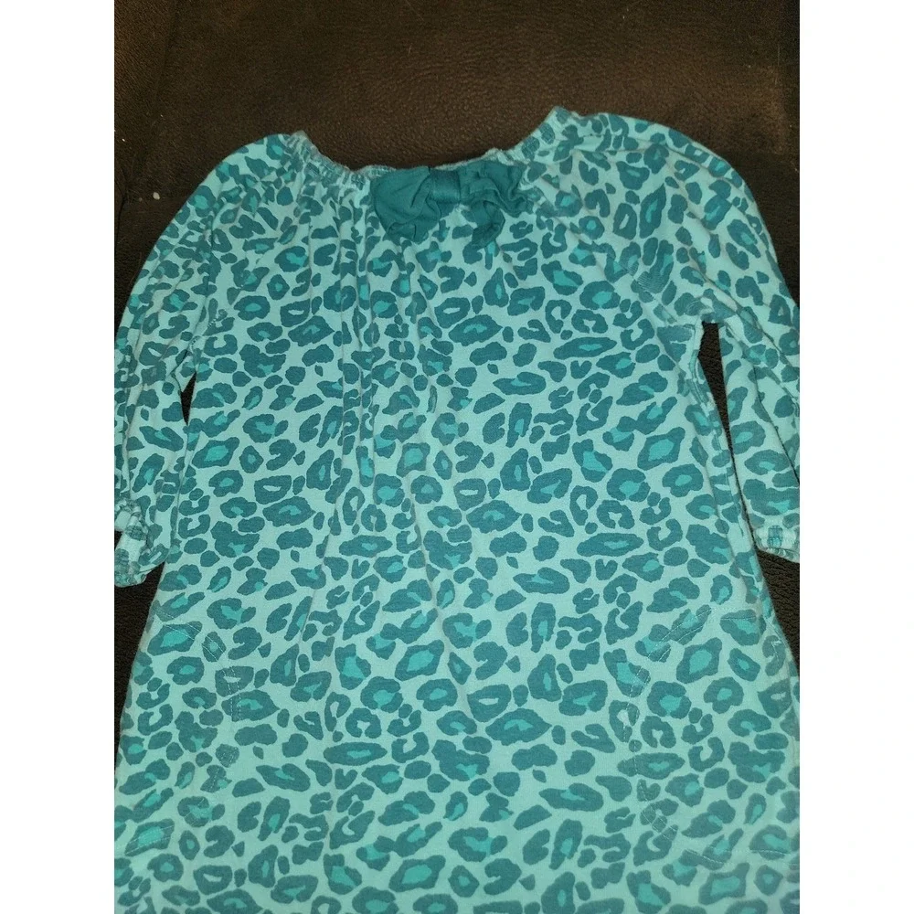 Gymboree ready dress go blue leopard‎ 8